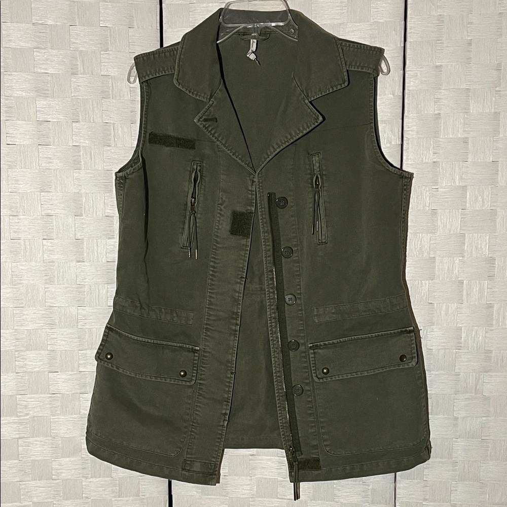 Willow & Clay green Utility Boho Vest